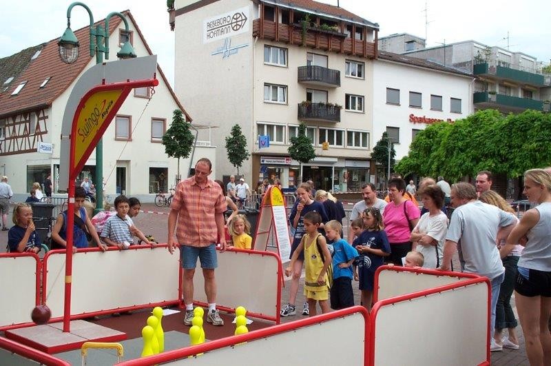 Event Attraktion Mobile Kegelbahn Swingo Kegeln