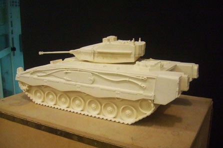 Modelo de tanque 80 cm, como modelo para fundición.