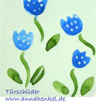 Skizze Tulpe blau