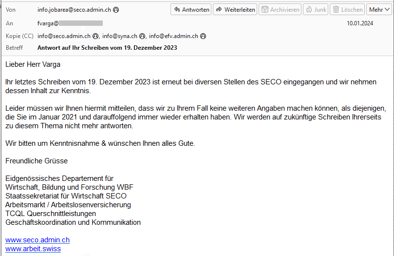 Gestravt       Seco-Chef Faktenleugner