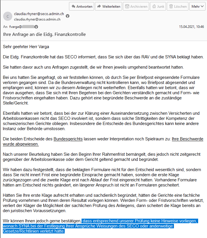 gestravt           Kein RAV in Bluff: bitte PETITION unterzeichnen!