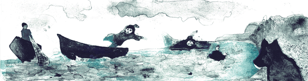 LAND | Lithografisches Faltheft | lithographic booklet | 2009 | 48 x 13 cm