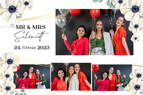 Geburtstag in Neufahrn mit Fotobox und Drucklayout mit 4 Bildern