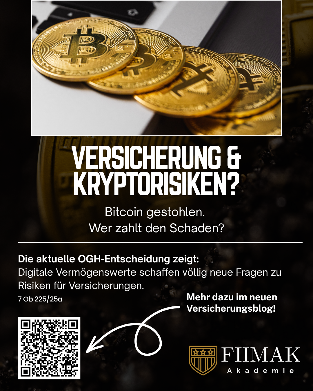 Bitcoin: Diebstahl und Versicherungsschutz (OGH)?