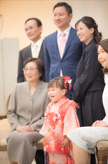 七五三撮影　出張カメラマン　北井香苗　出張撮影　3歳七五三　東京　水天宮　家族写真　ロケーションフォト　七五三　