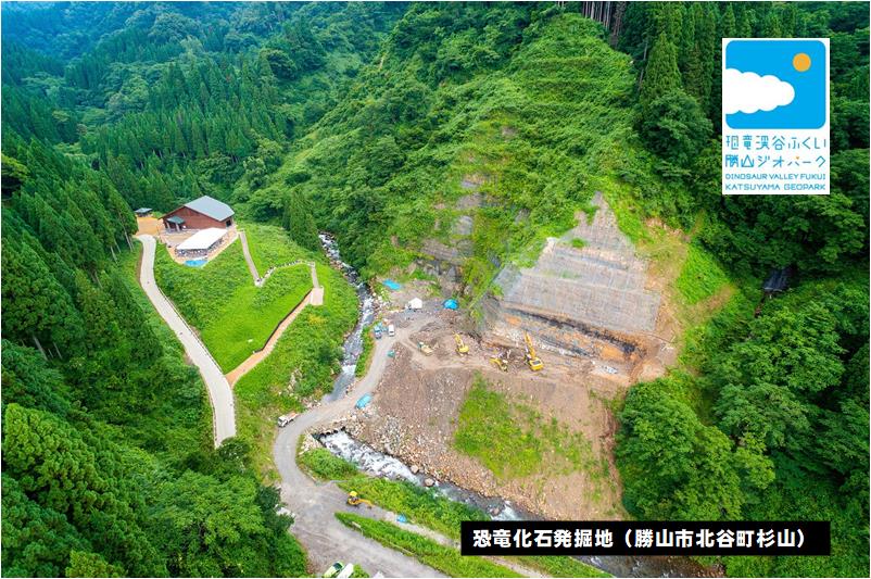 恐竜化石発掘地（写真提供：福井県立恐竜博物館）