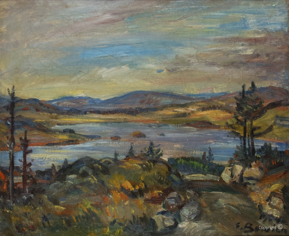 Norwegian Landscape with Lake, 1964
