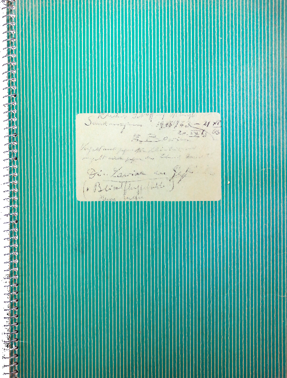 Erwin Bowien (1899-1972): Diary from 1963 with the title "The Avalanche of Emotions"