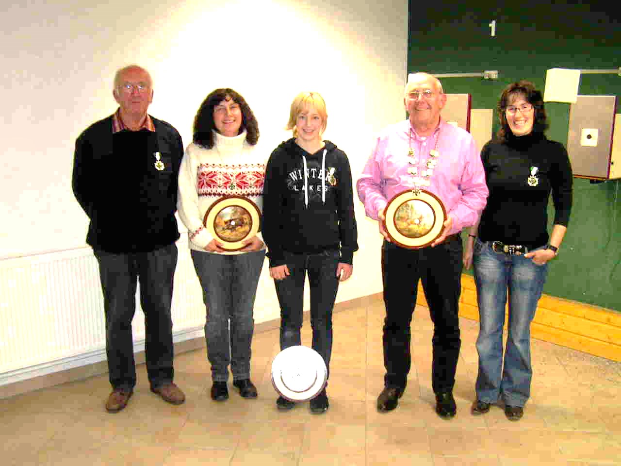 v.l. Karl Becker, Marlis Manz, Jasmin Manz, Norbert Kolb, Corinna Wickel