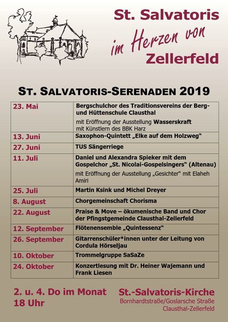 Die St. Nikolai Gospel Singers bei den St. Salvatoris-Serenaden in Clausthal-Zellerfeld