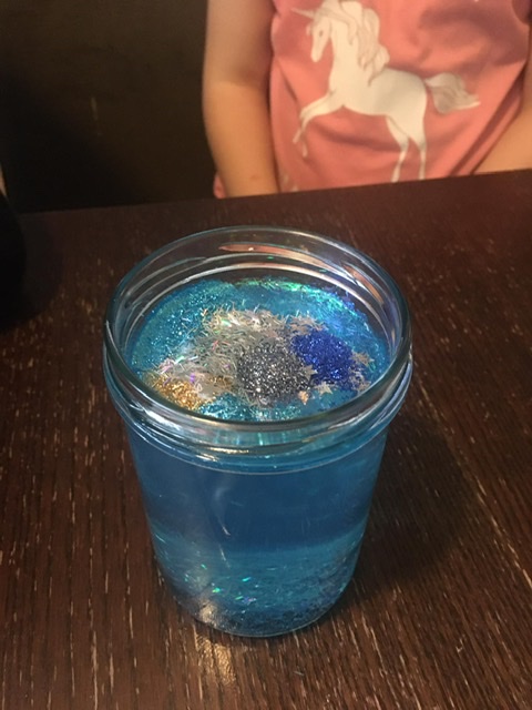 Beruhigendes Glitzerglas