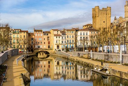 Le pont des Marchands à Narbonne, l'un des rares ponts habités