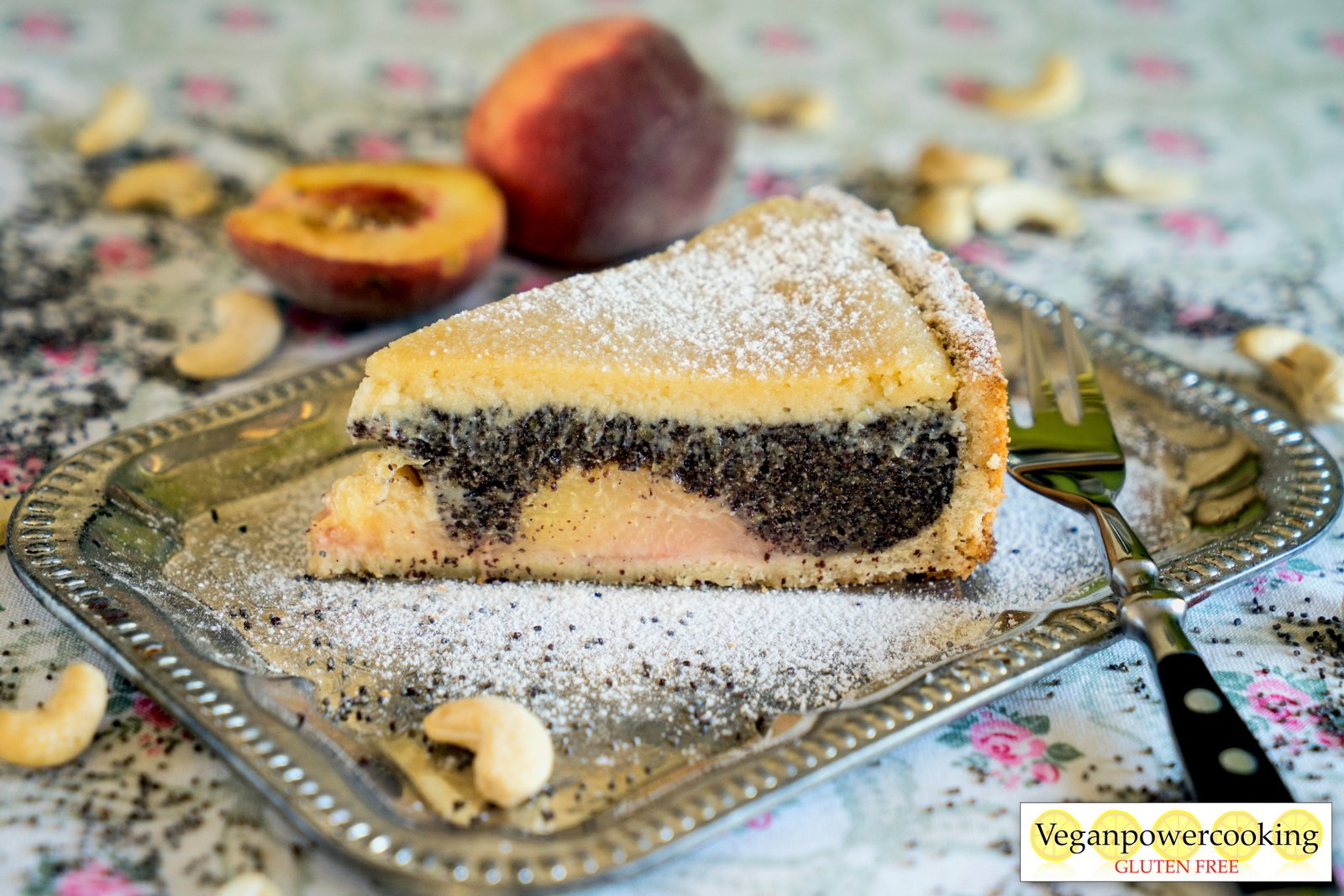 Pfirsich Mohntorte Mit Cashewrahmhaube Veganpowercooking Glutenfrees Webseite