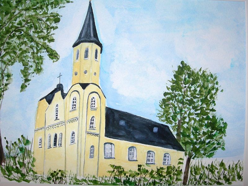 Klosterkirche Haselünne 30x20 mit Passepartout 50x40 -  65  €