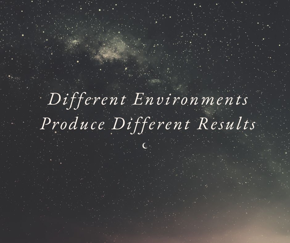 Different Environments Produce Different Results