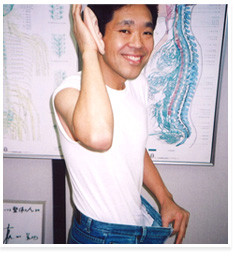 2004年に-17kgを達成した時の写真です。嬉しさで思わず笑顔に…!