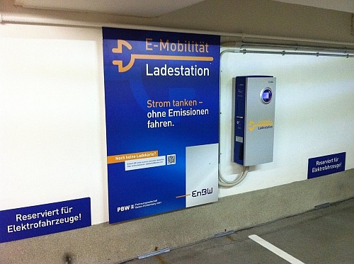 Wallbox im Stuttgarter Parkhaus Staatsgalerie