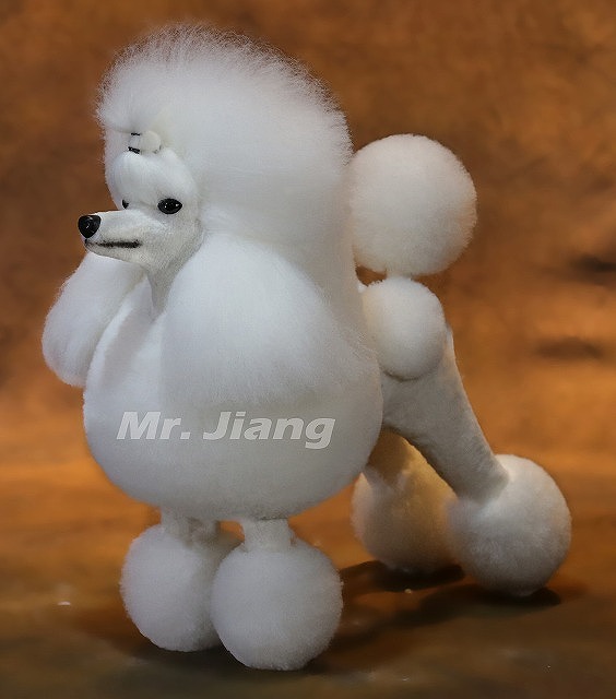 kuina様　オーダー専用　羊毛フェルト　犬　トイプードル　ラムクリップ おて♪ラムクリップスタイルのプードル 羊毛フェルト