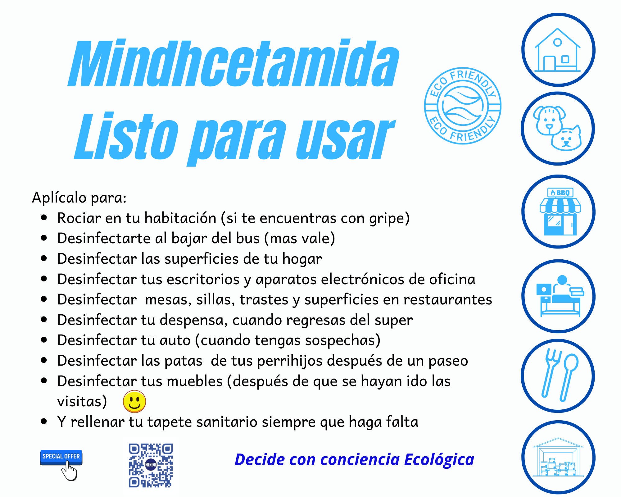 desinfectantes y detergentes amigables