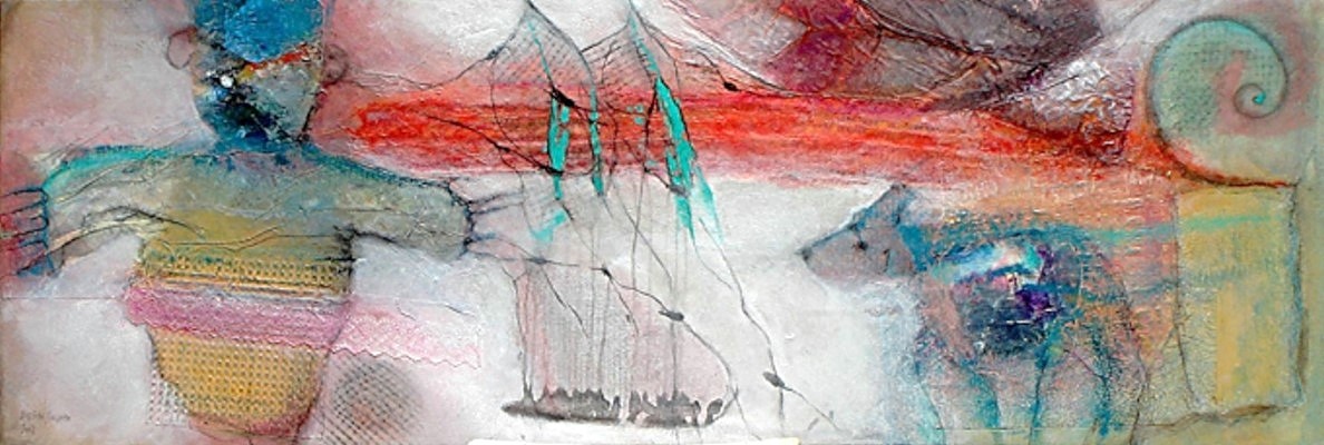Le corbeau et le renard, Pigmente,Material,Lwd,60 x 175,2008, verkauft 