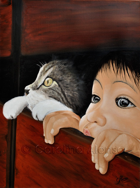 Hinterm Zaun (2014), Carolina Alonso, 80 x 60 cm, oil of canvas (Photo 3Joko