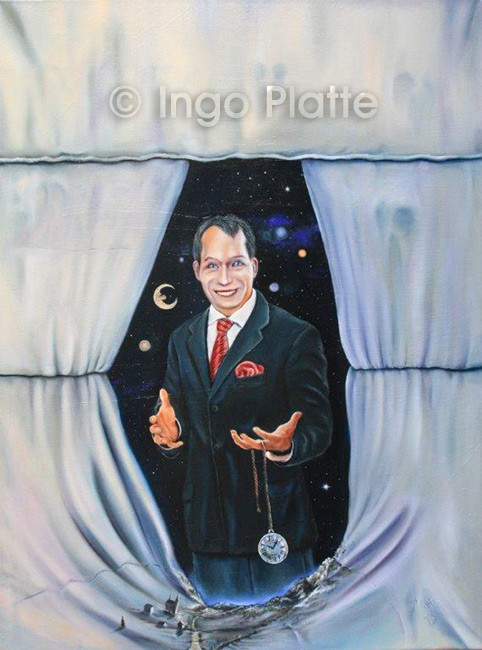 Kaberett - Ingo Platte, Öl auf Leinwand