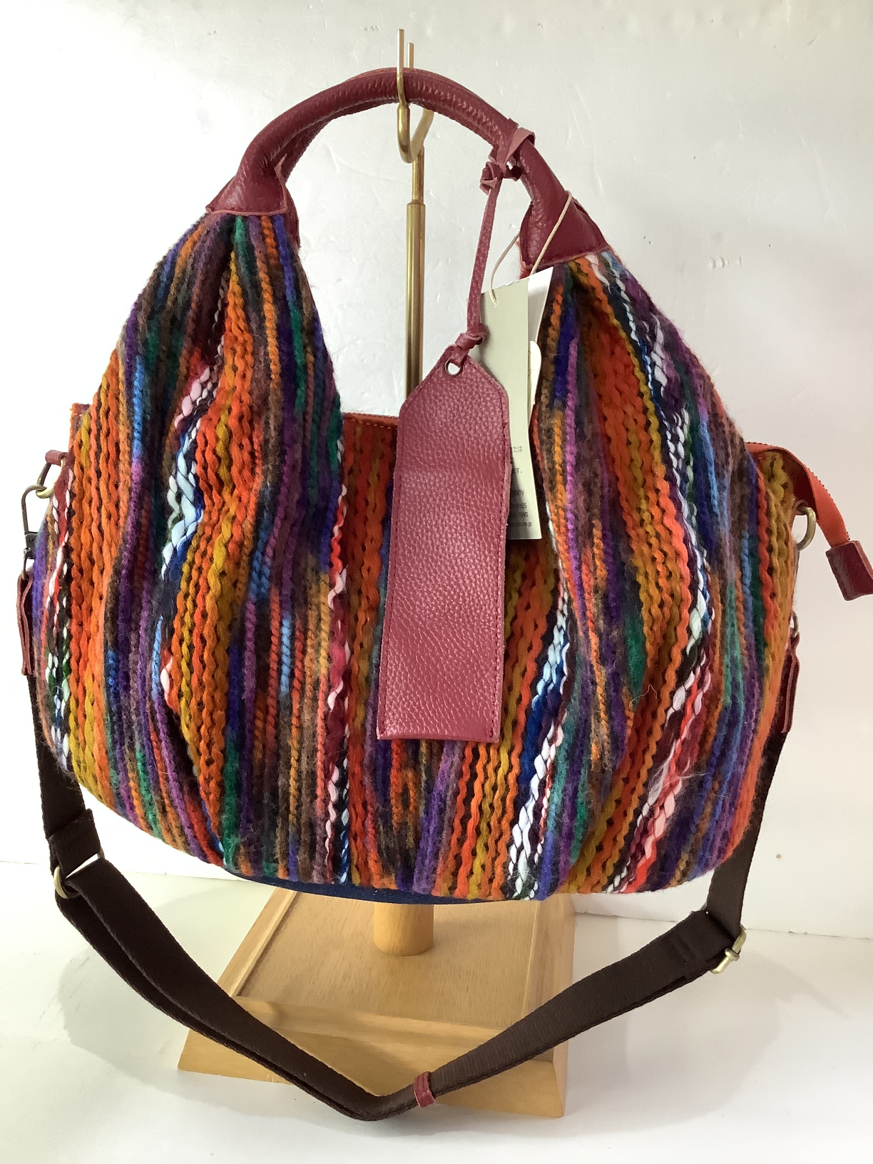 アサヒ17−MA7 レッド手提げバック（ショルダー付き）PLx牛皮革  ¥8,690（税込）