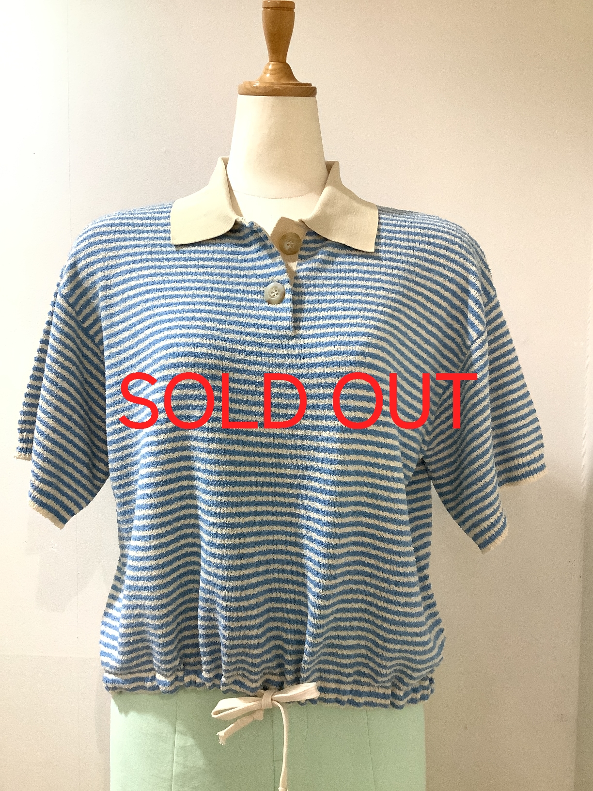 フレックスフォア（flexfore）5−PS14 サックス地キナリポロニット9号  ¥16,280（税込）