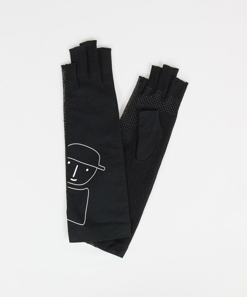 ピッコーネ(picone)ドットメッシュ切替UV手袋 黒 ¥5,500(税込)
