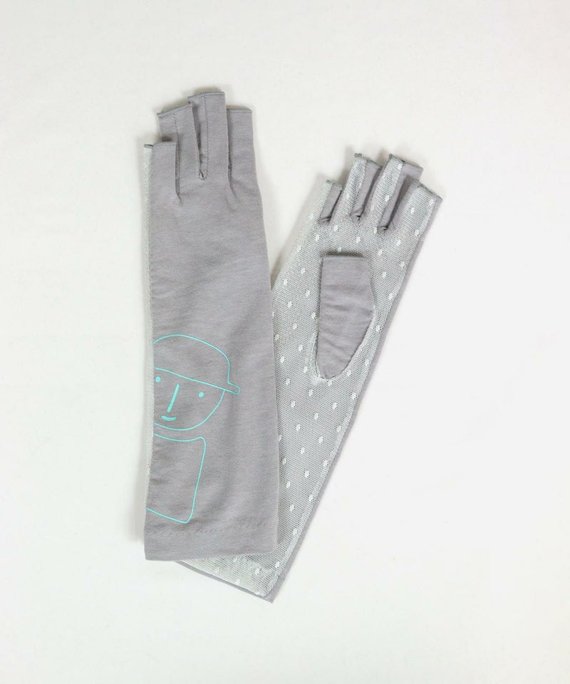 ピッコーネ(picone)ドットメッシュ切替UV手袋 グレー ¥5,500(税込)