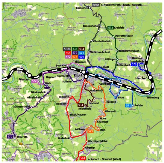 Busnetz-Karte der Rhein-Sieg-Verkehrsgesellschaft (RSVG), gültig ab 02.09.2026