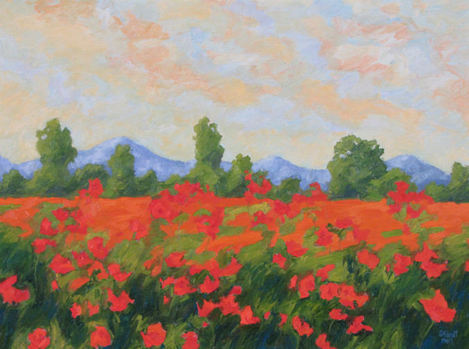 Poppy Sky, 18x24, SOLD