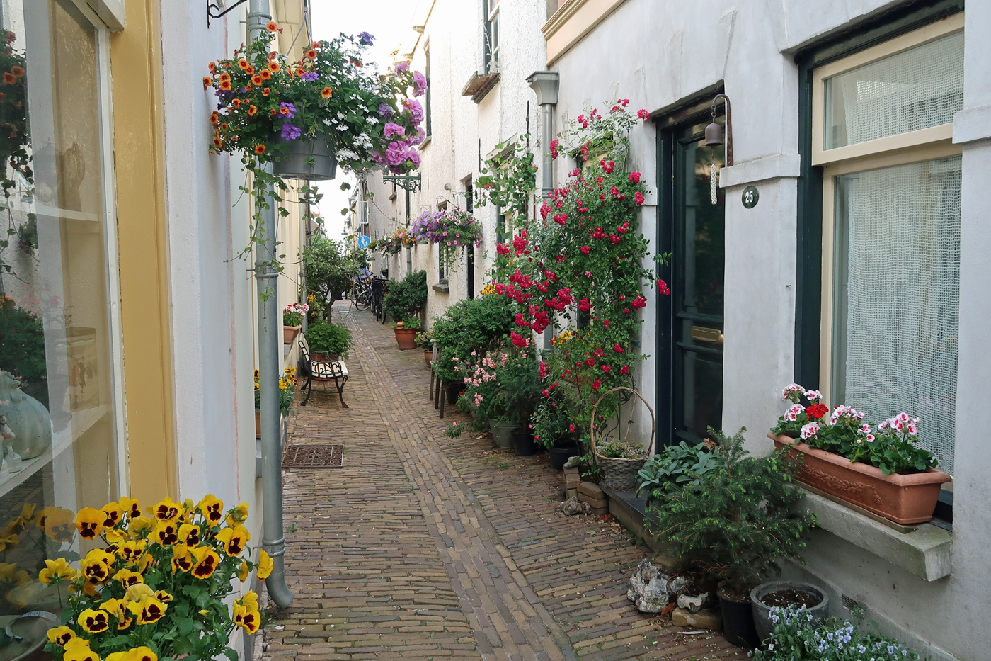 eine sehr schöne geschmückte Gasse
