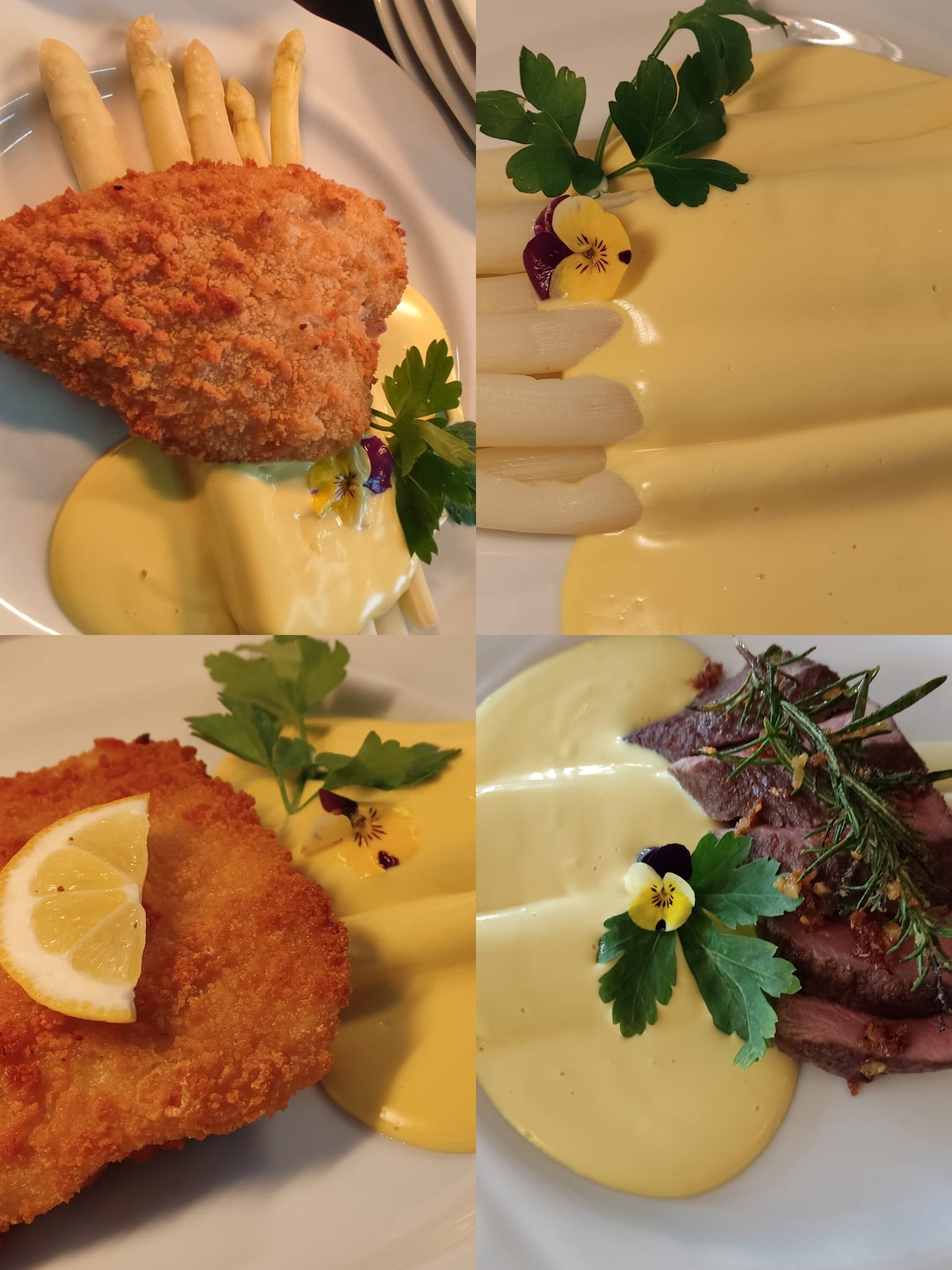 Saisonal wechselnde Spargelgerichte