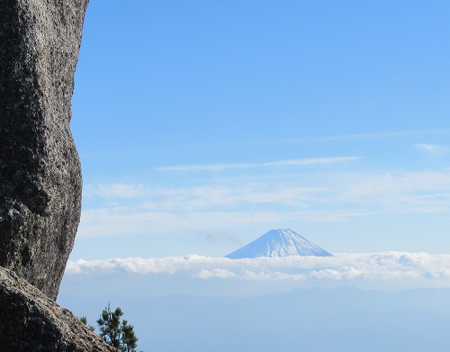 山わんこ　ボクのはいきんぐリポート　山行報告目次　秩父・奥秩父　金峰山　富士山の眺め