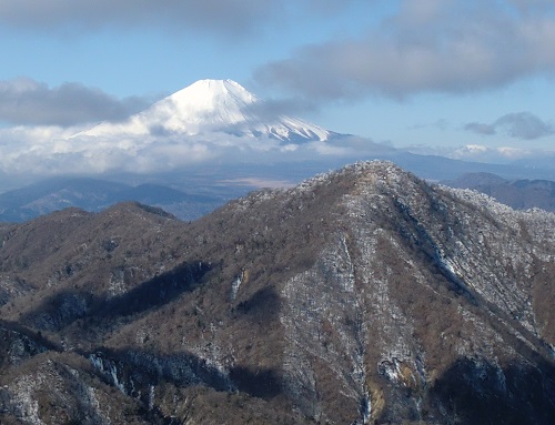 山わんこ　ボクのはいきんぐリポート　丹沢　鍋割山～丹沢主稜　桧洞丸と富士山