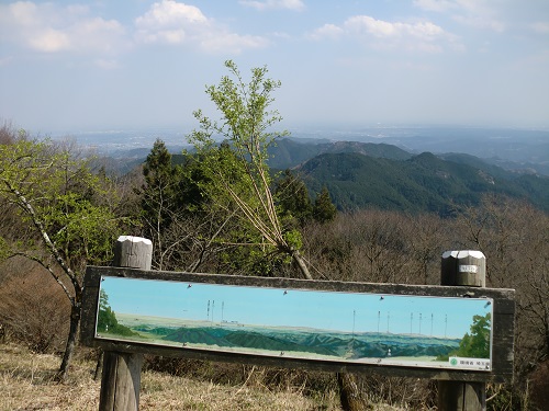 関八州見晴台からは南から西へかけての眺望が良い。