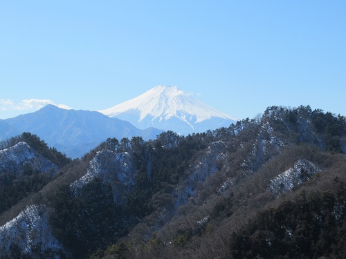 山わんこ　ボクのはいきんぐリポート　山行報告目次　中央線沿線/富士急行沿線　九鬼山・御前山　御前山から見る富士山