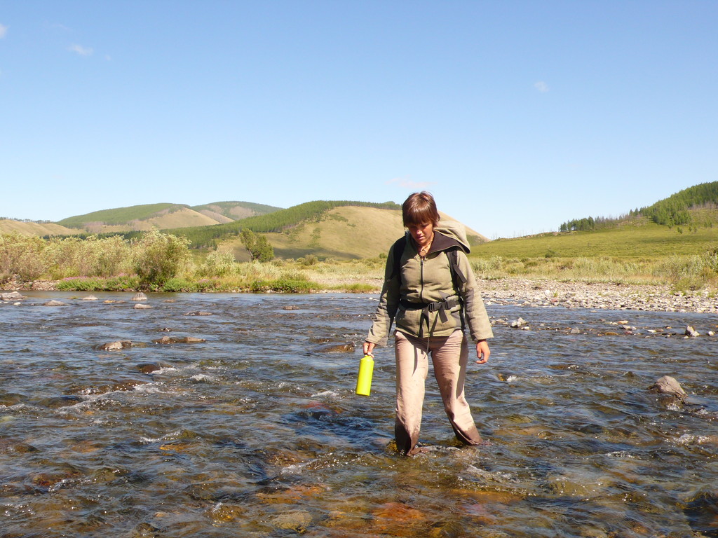 Traverssée de la rivière à pied