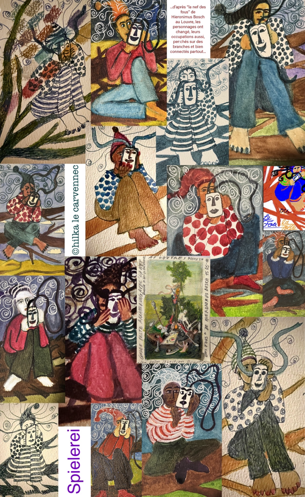 Spielerei autour de "la nef des fous" de Hieronimus Bosch, 2024