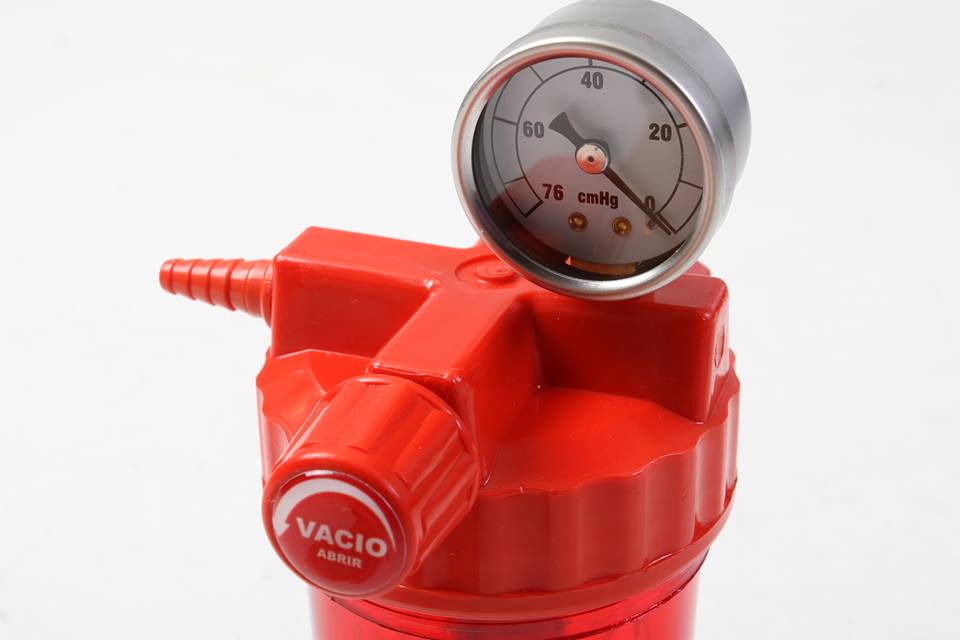 Frasco con vacuometro.
