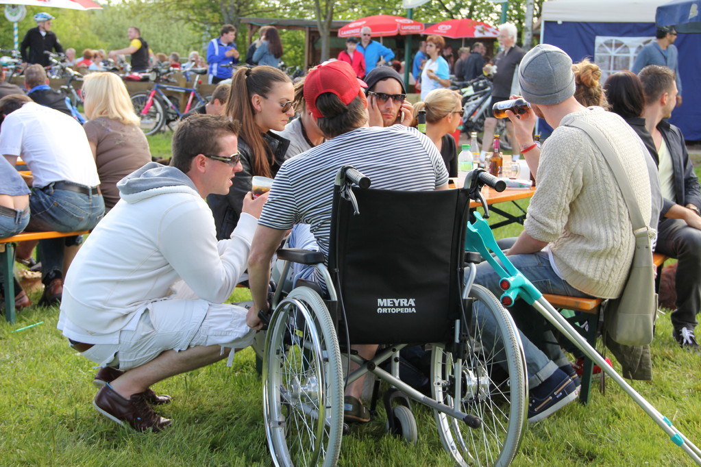 Biergarten zur Staustufe am 1.Mai 2012