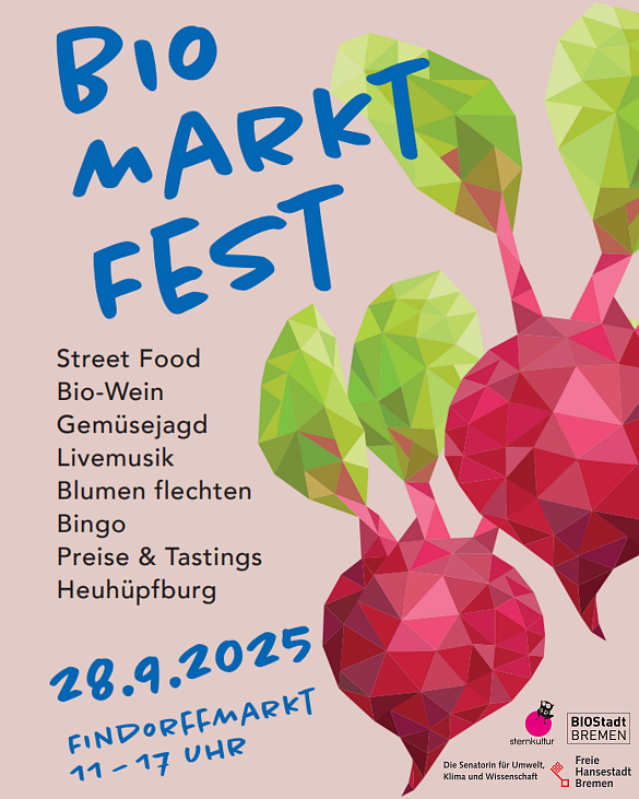 Heute ab 11.00 Uhr auf dem Findorffmarkt: Das 10. »Bio Markt Fest« startet durch!