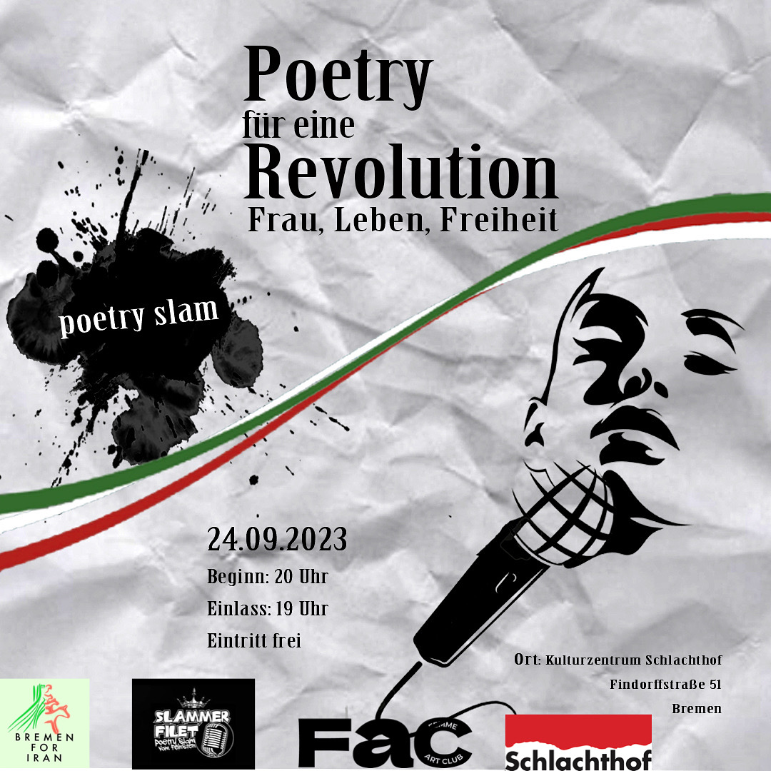 Sonntag, den 24. September: »Frau, Leben, Freiheit - Poetry für eine Revolution«