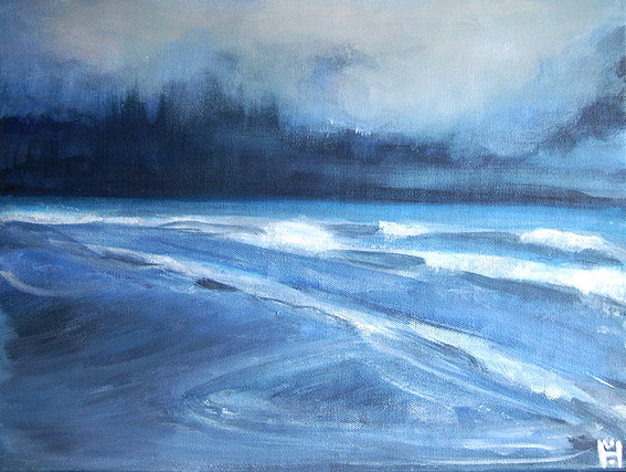 "Ostsee im Winter", Acryl auf Leinwand -VERKAUFT-