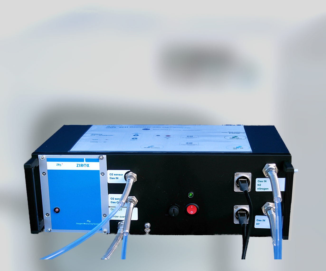 Gas mixing and gas dosing QCAL Messtechnik Gasmischer Gasdosierer gas