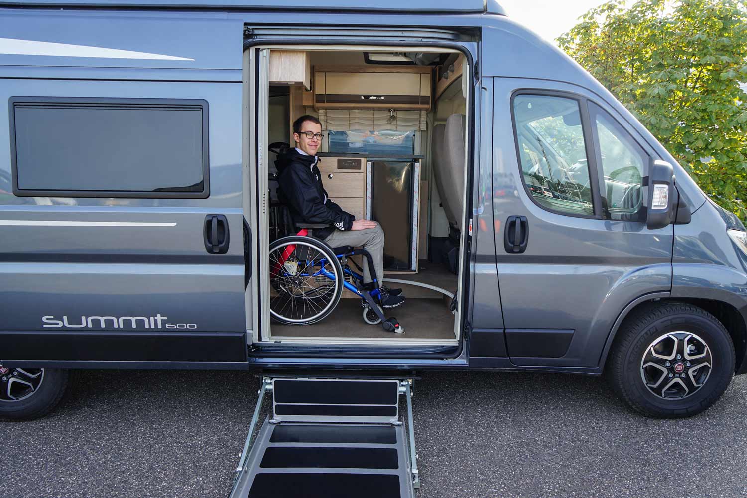Behindertengerechtes Fiat Reisemobil für Passivfahrer