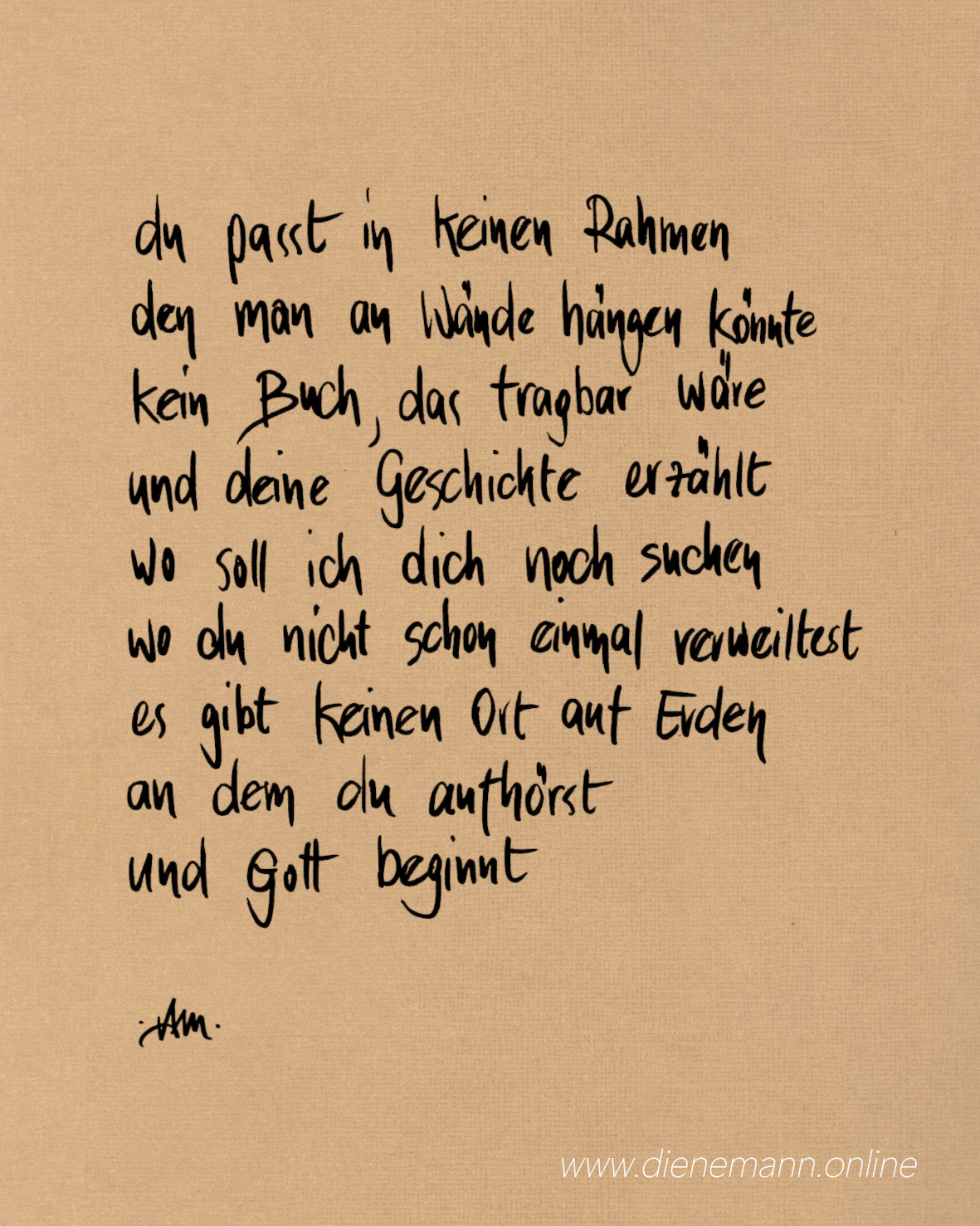 Wo Gott beginnt