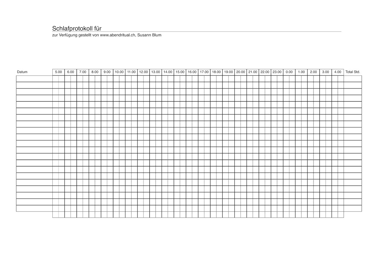 Schlafprotokoll und Mittagsschlaf - Ein zauberhaftes und liebevolles