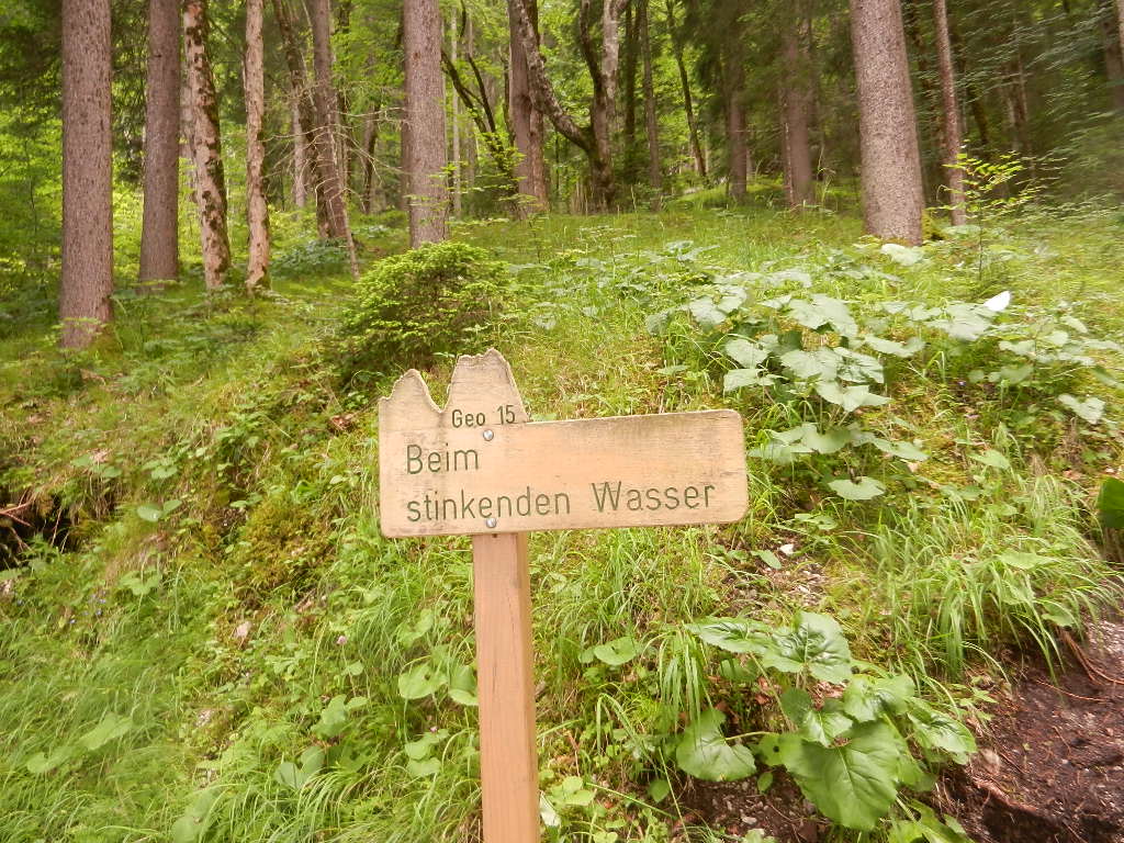  Schilder, die entlang der 7km langen Strecke stehen